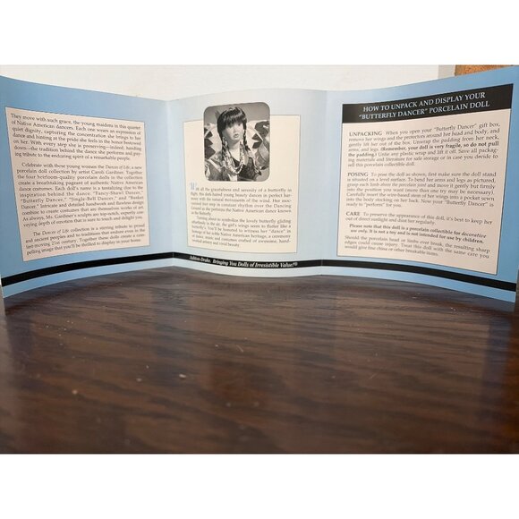 Ashton-Drake Native American Indian Princess Doll "Butterfly Dancer" Porcelain - Picture 13 of 14